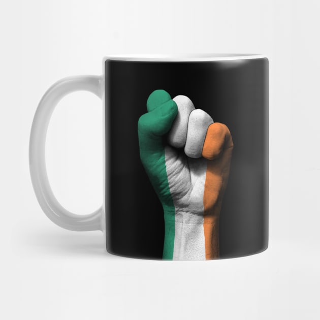 Flag of Ireland on a Raised Clenched Fist by jeffbartels